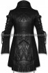 Slim Fit Gothic Poison Trench Black Leather Coat