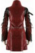 Gothic Poison Punk Rave Red Black Military Leather Coat
