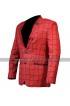 Spider Man Far From Home Tom Holland Red Blazer Leather Coat