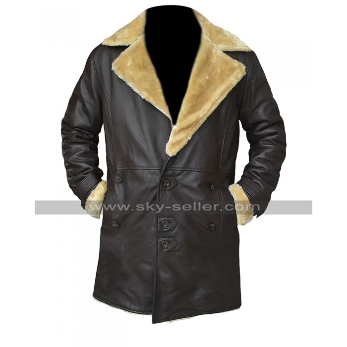 Trevor Jackson SuperFly Youngblood Priest Fur Shearling Brown Leather Jacket