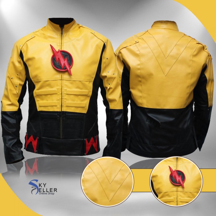The Reverse Flash Yellow Lightning Costume Jacket