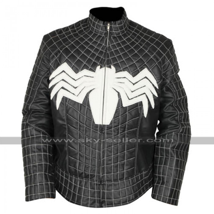 Venom Tom Hardy (Eddie Brock) Costume Black Leather Jacket