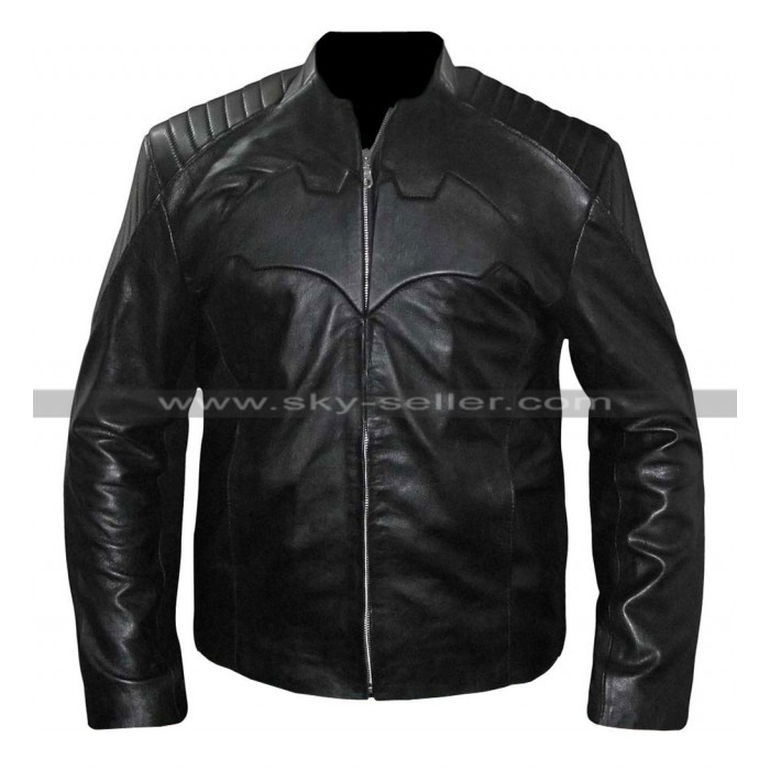 Batman Begins Christian Bale Motorcycle Leather Street Jacket