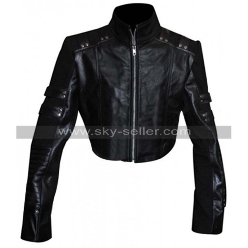Black Canary Arrow Katie Cassidy Costume Leather Jacket