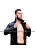 WWE Wrestler Finn Balor Quilted Shoulders Biker Leather Jacket