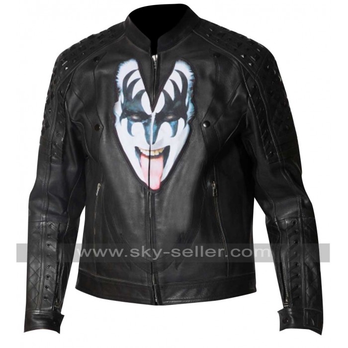 Kiss the Demon Love Gun Gene Simmons Studded Jacket