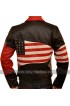 American Flag Mens Independence Day Leather Jacket