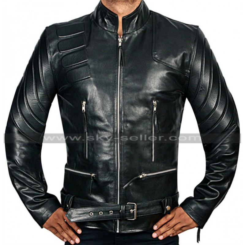 Terminator 3 Arnold Schwarzenegger Black Leather Jacket