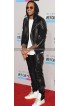 Chris Brown Black Leather Pants
