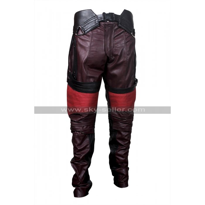 Star Lord Pants Guardians of Galaxy Chris Pratt Maroon Leather Pants for Cosplay