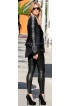 Heidi Klum Slimfit Black Leather Pants