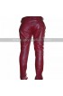 Kylie Jenner Red Parker Faux Leather Pants