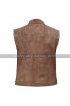 Star Wars The Rise of Skywalker John Boyega Finn Distressed Brown Leather Vest
