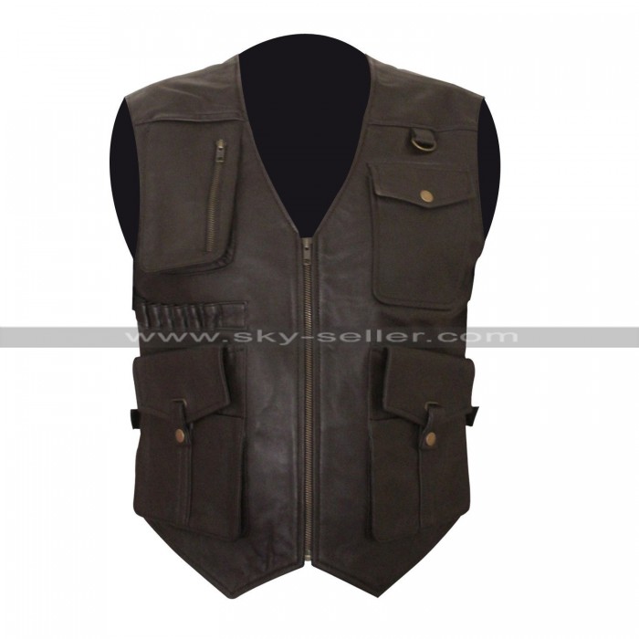 Jurassic World Fallen Kingdom Chris Pratt (Owen Grady) Brown Leather Vest