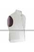 Justin Bieber Fashion Show Quilted White Leather Vest