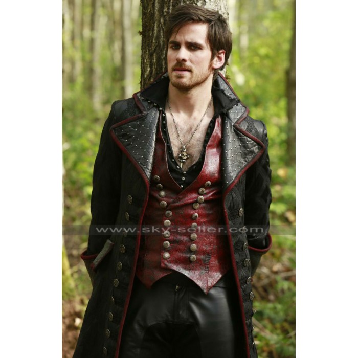 Once Upon Time Captain Hook Red Leather Vest