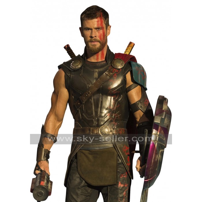 Thor Ragnarok Chris Hemsworth Armour Leather Costume Vest