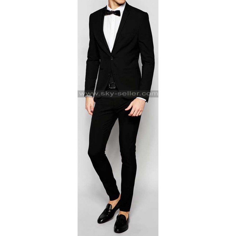 skinny fit black suit