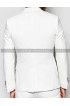 Men's White Skinny Fit with Stretch Shawl Lapel Suit