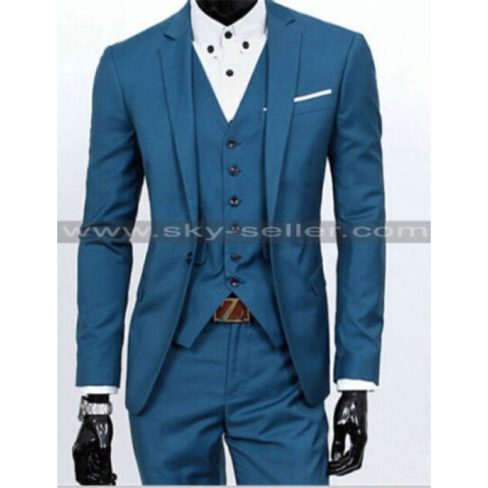 Men's Slim Fit Notch Lapel Wedding Tuxedo Suit