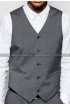Men's Peak Lapel Single Button Charcoal Grey Suit