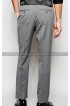 Notch Lapel Men's Mid Grey Suit with Stretch
