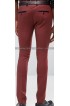 Skinny Fit Dark Red Tuxedo Stretch Suit for Men