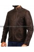 Dwayne Johnson Rampage Brown Distressed Leather Jacket
