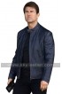 Mission Impossible 6 Fallout Tom Cruise Blue Biker Leather Jacket