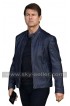 Mission Impossible 6 Fallout Tom Cruise Blue Biker Leather Jacket