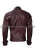 Starlord Guardians Galaxy Vol 2 Distressed Maroon Leather Jacket