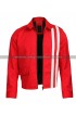 Elvis Presley Speedway Retro White Stripes Red / Blue Cotton Jacket