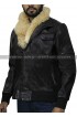 Spider-Man Homecoming Vulture Fur Collar Bomber Leather Jacket