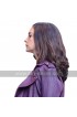 Oceans 8 Anne Hathaway (Daphne Kluger) Purple Leather Jacket