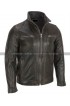 Faded Seam Black Rivet Leather Cycle Jacket