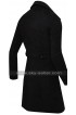 Mens Casual Slim Fit Double Breasted Black Trench Coat