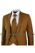 1920s Shawl Lapel 3 Piece Brown Suit