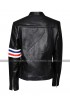 Future Man Eliza Coupe Tiger Multi Stripes Black Biker Leather Jacket