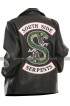 Womens Riverdale Southside Serpents Jughead Biker Black Leather Jacket