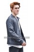 KJ Apa Riverdale TV Series Blue Leather Jacket