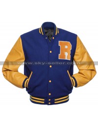 KJ Apa Riverdale TV Series Blue Leather Jacket
