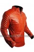 Superman Smallville Blood Red Leather Shield Jacket