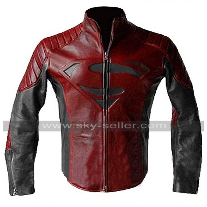 Clark Kent Superman Smallville Tom Welling Red and Black Leather Jacket