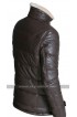 Mens Winter Fur Collar Brown Leather Jacket