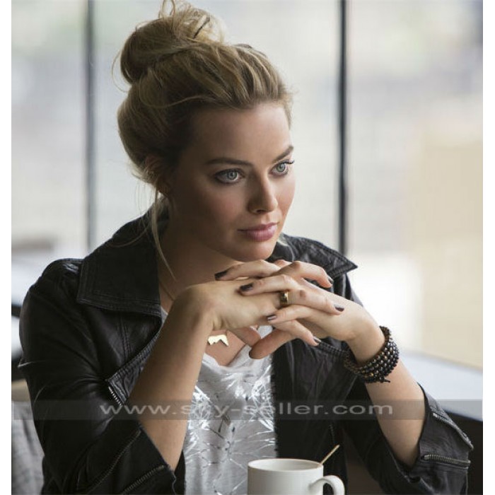 Focus Margot Robbie (Jess Barrett) Black Leather Jacket