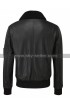 Women Fur Collar Aviator Flight Black Bomber Leather Jacket