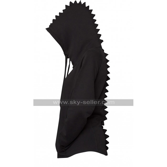Dinosaur Spikes Style Fleece Bomber Unisex Hoodie Jacket