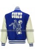 NFL Men's Wool and Leather Royal Jacket 