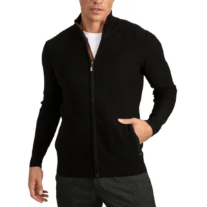mens-black-zipper-cotton-jacket