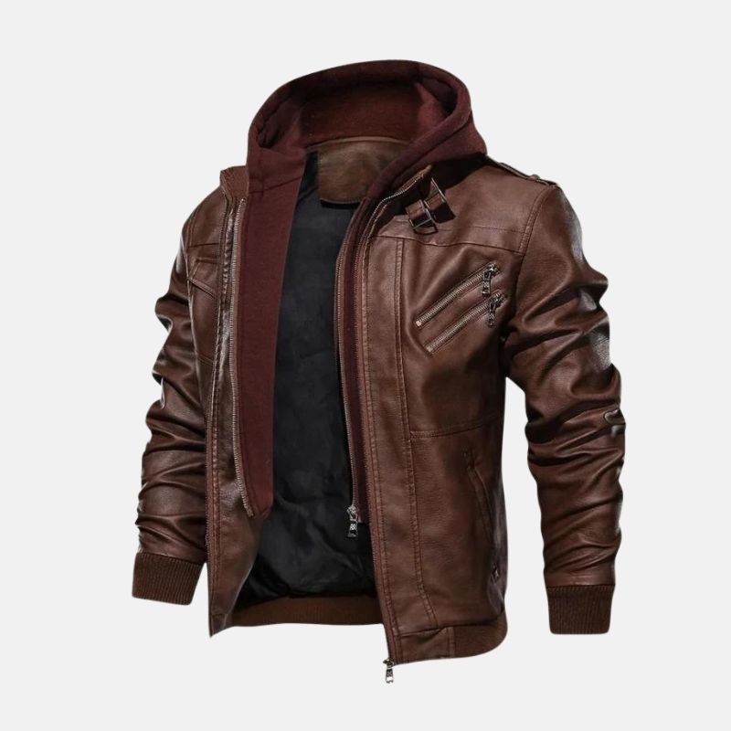 hooded-dark-brown-leather-jacket-mens